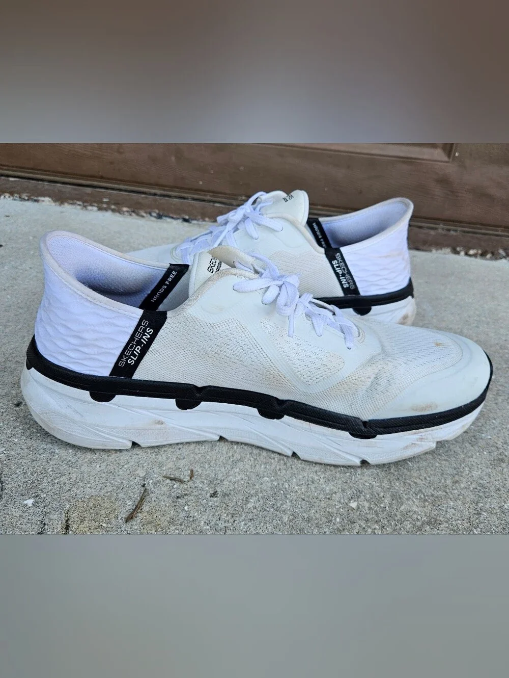SKECHERS Max Cushioning White Premier Hands Free Slip-Ins Ascendant Men Size 12